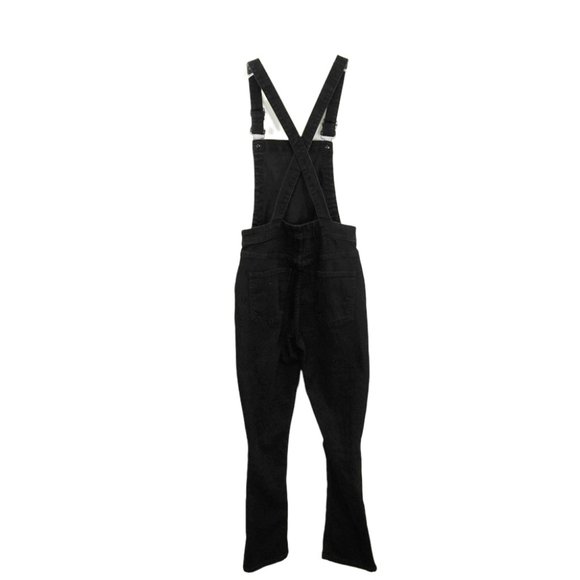 $239 MADEWELL Women's Black Denim Jean Overall XS Jumpsuit Boot Cut Cross Back - Picture 10 of 12
